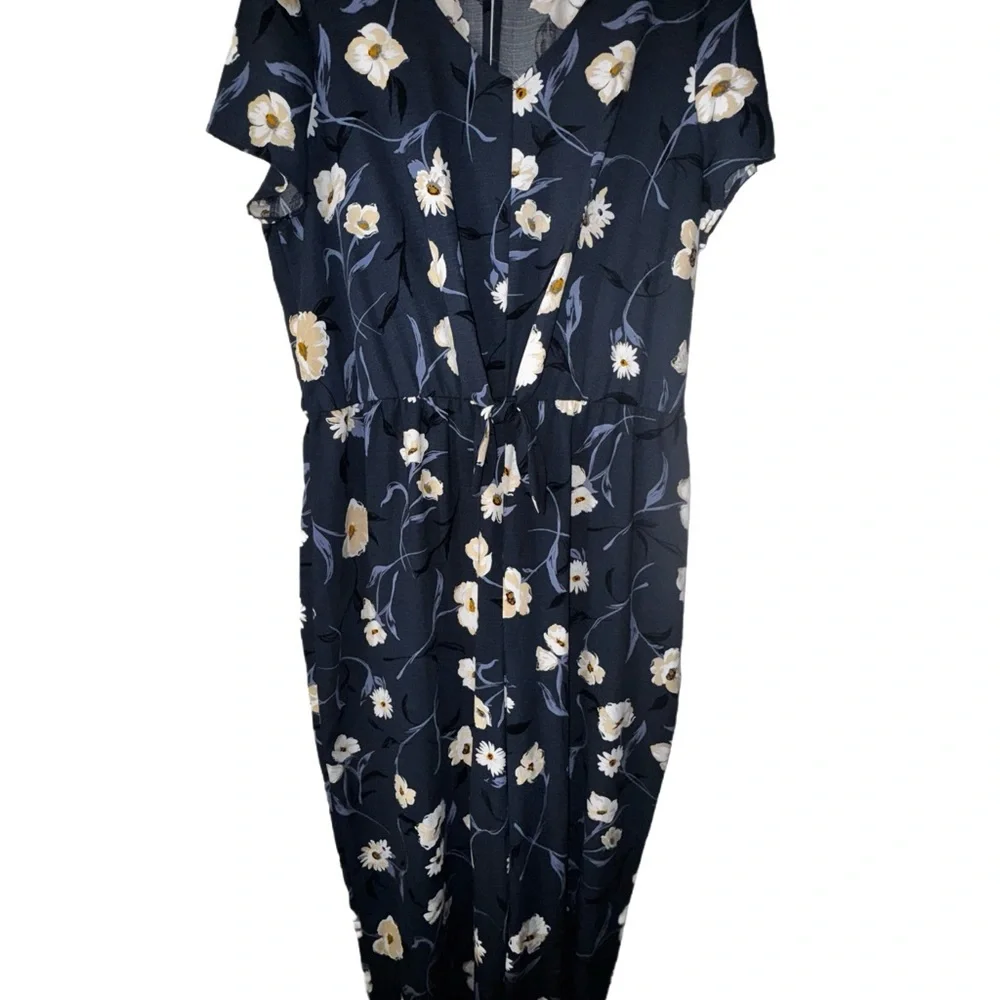 Apt 9 Floral Navy Jumpsuit